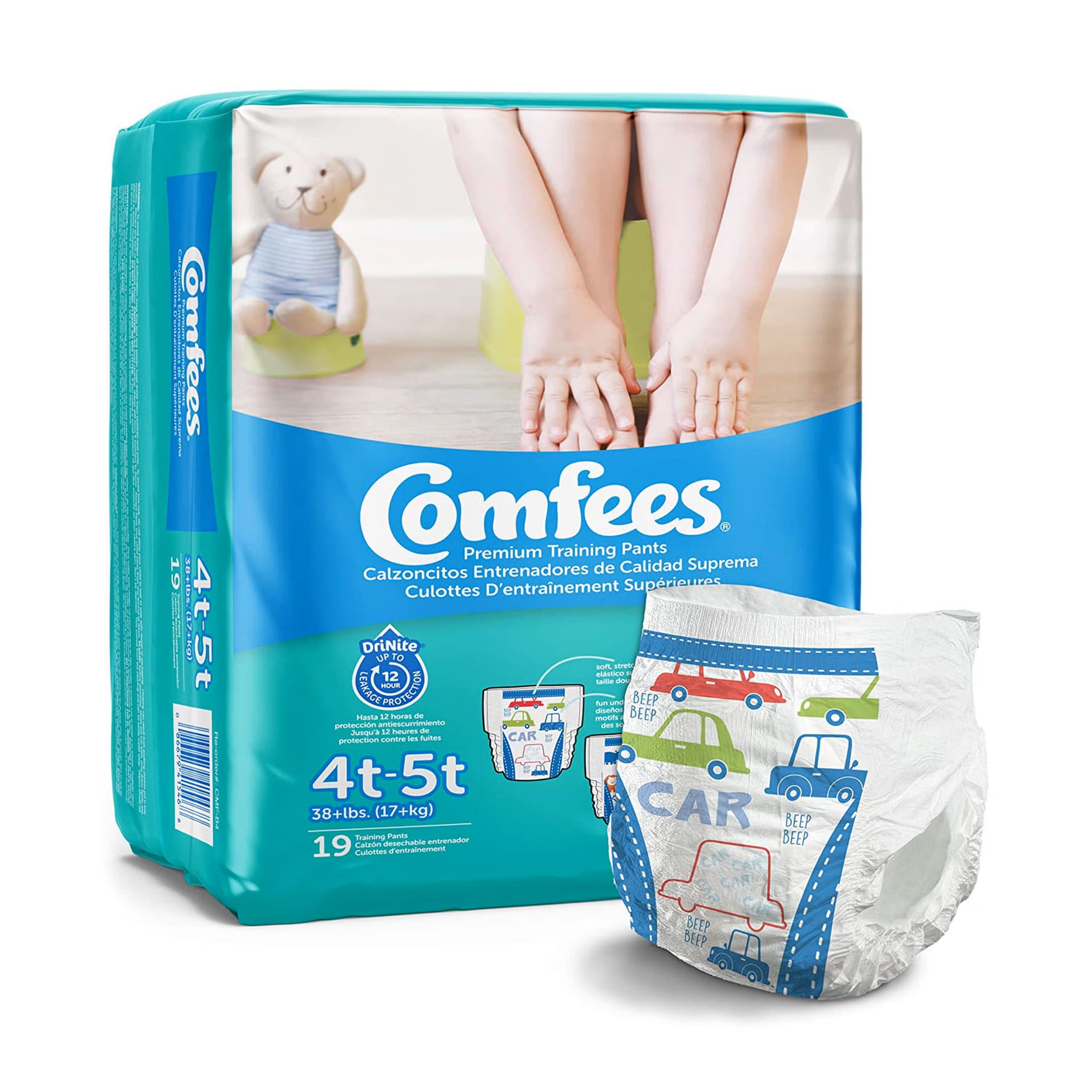 Comfees Training Pants, Male, 4T to 5T - Bag of 19 - Image 1