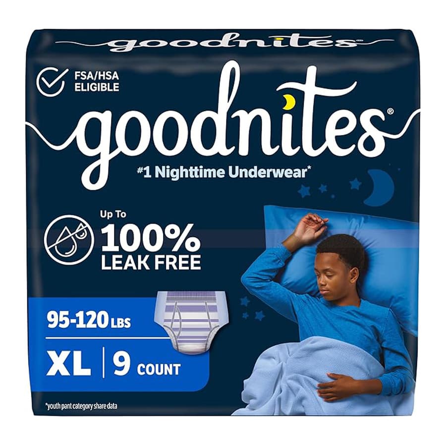 Goodnites Nighttime Underwear For Boys, Extra Large - Case of 36 - Image 1