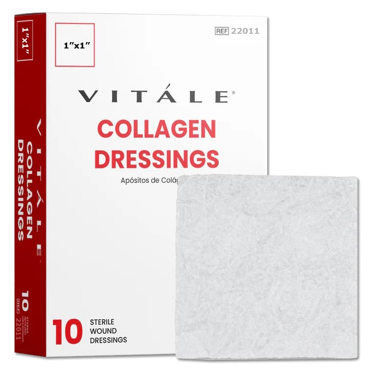 Vitale Collagen Dressing, 1" x 1" - Box of 10 - Image 1