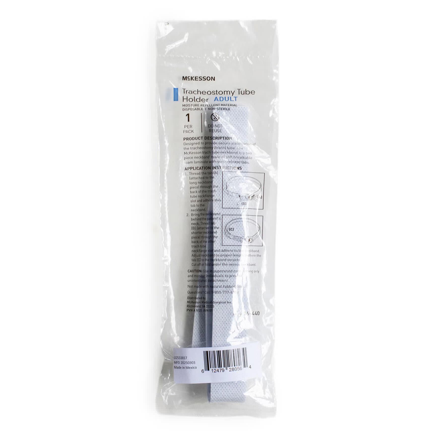 McKesson Tracheostomy Tube Holder, Adult, 1 x 19 Inch - Case of 100 - Image 1