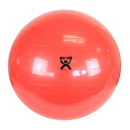 CanDo Inflatable Exercise Ball, 38 Inch, Red, Polybag - Image 1