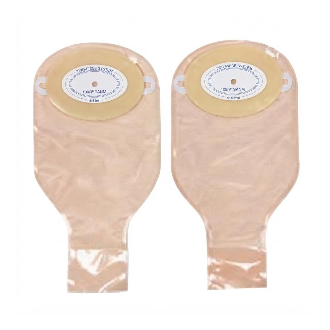 Nu flex Pre cut Drainable Pouch, Belt Tabs, Oval D Deep, Roll-Up Closure - Box of 10 - Image 1
