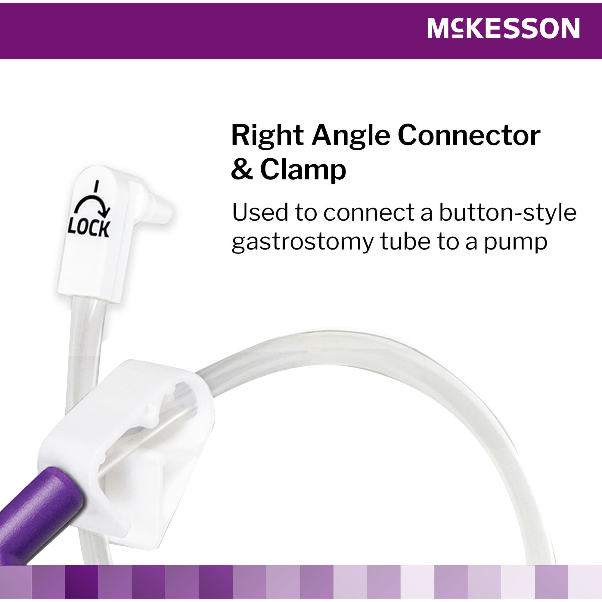 McKesson Bolus Enteral Feeding Extension Tube Set with Right Angle Connector, 24 Inch - Each - Image 3
