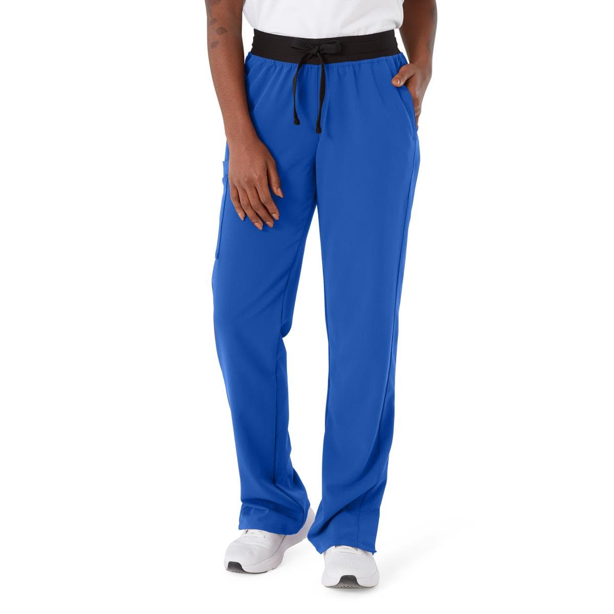 Medline Varick AVE Women's Tall Scrub Pants, Royal Blue, Extra Small - Image 1