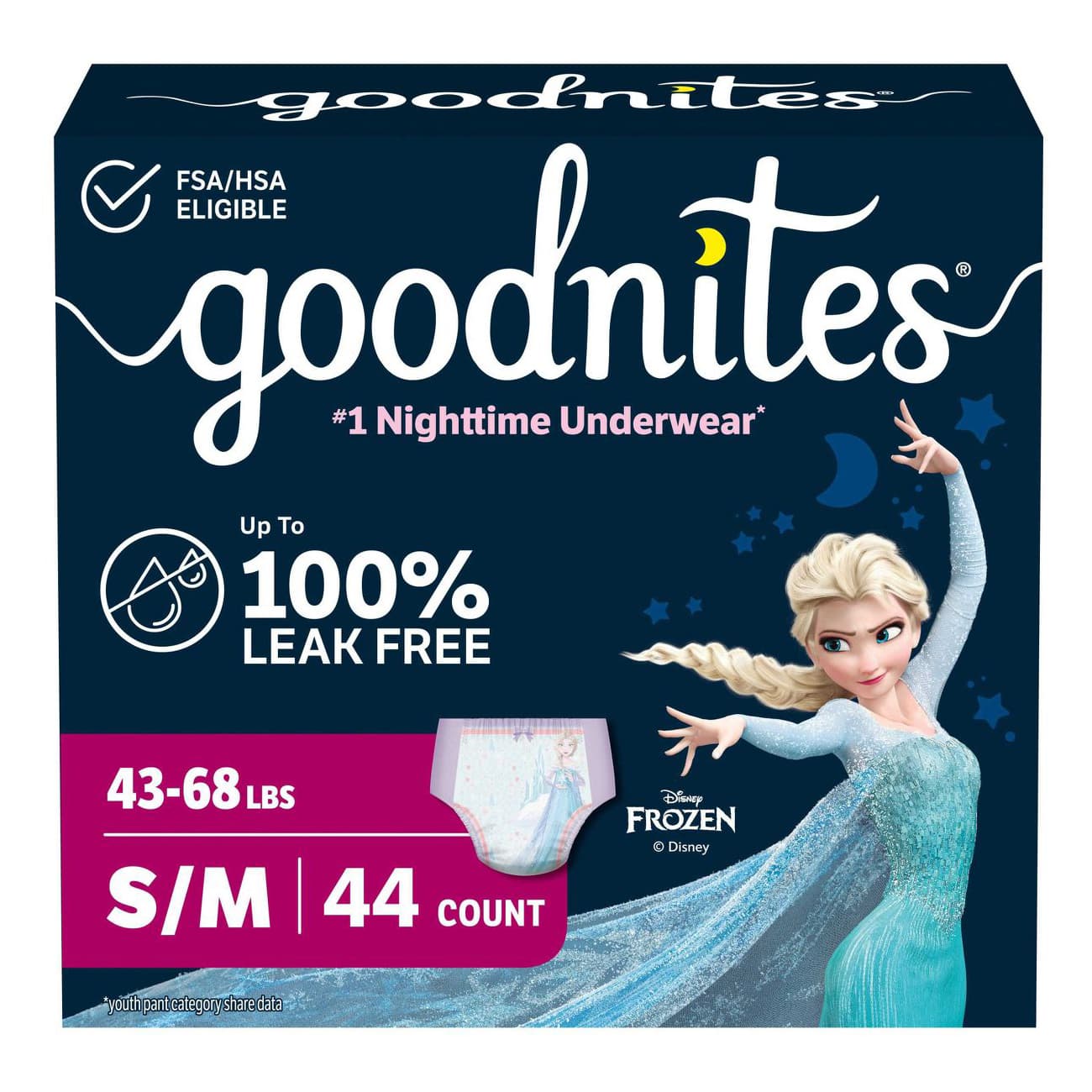 Goodnites Nighttime Underwear For Girls, Small-Medium - Case of 44 - Image 1
