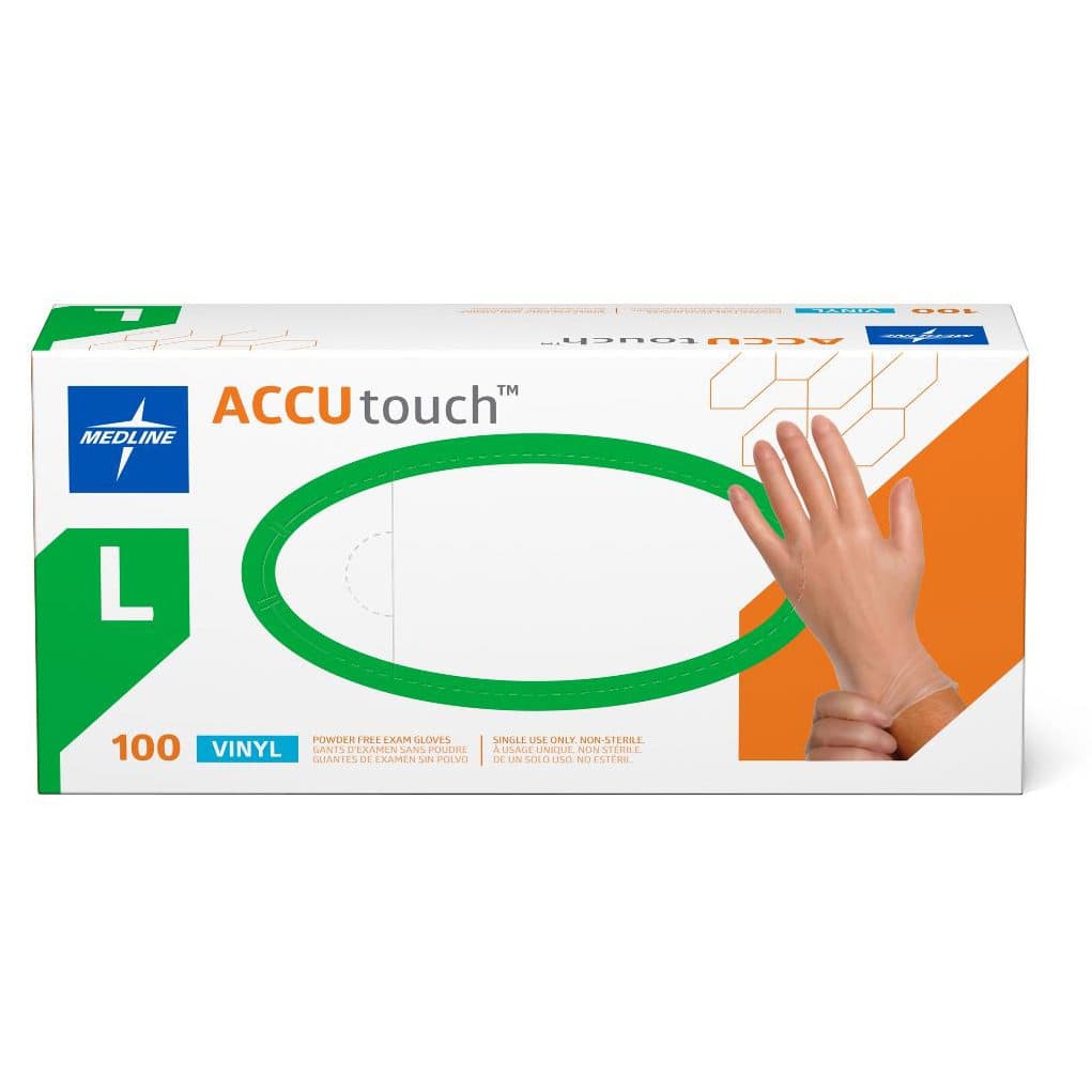 Accutouch Synthetic Exam Gloves, Large - Box of 100 - Image 1