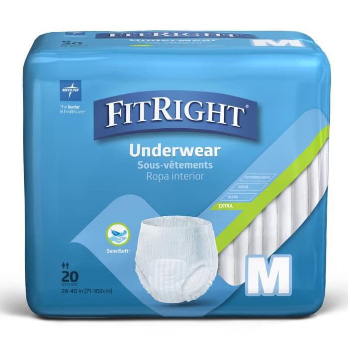 FitRight Extra Adult Incontinence Underwear, Medium - Package of 20 - Image 1