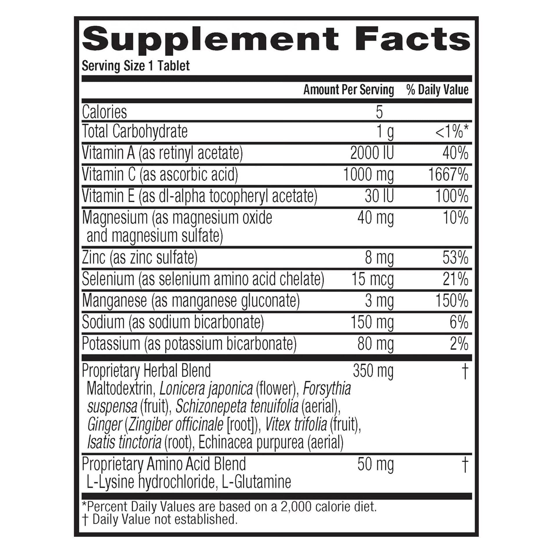 Airborne Immune Support Multivitamin Supplement Tablet, Very Berry Flavor - Image 2