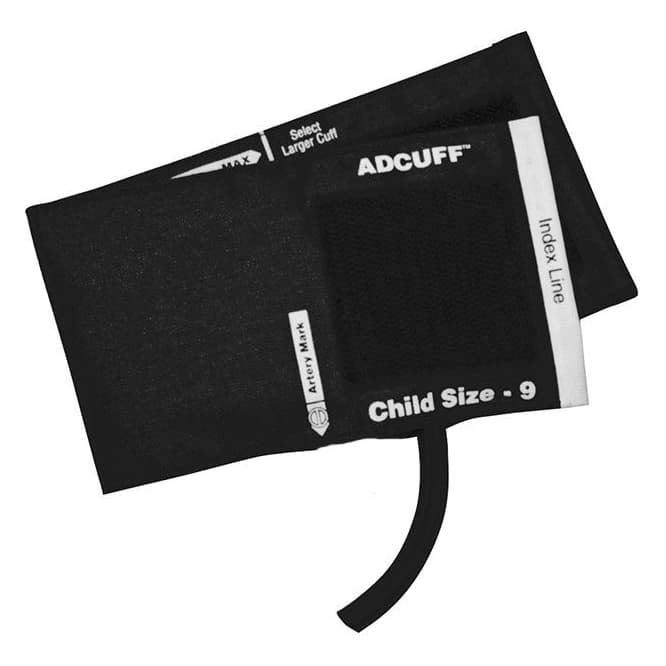 ADC Adcuff 2 Tube Bladder BP Cuff, Child 13-19.5 cm, Black - Image 1