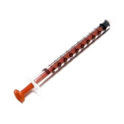 BD UniVia Oral Syringe, 1 mL - Case of 1600 - Image 1