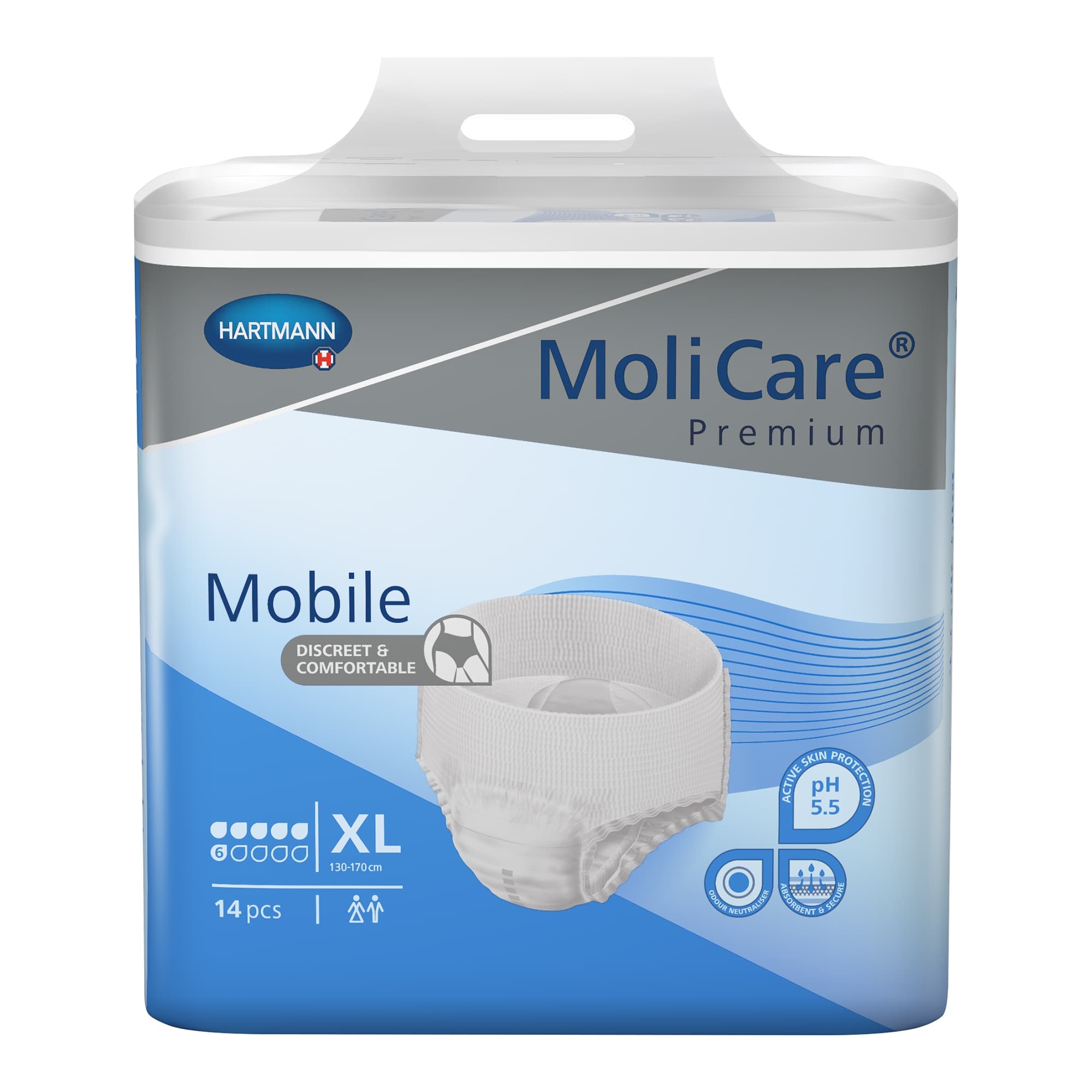MoliCare Premium Mobile 6D Protective Underwear, Extra Large - Package of 14 - Image 1