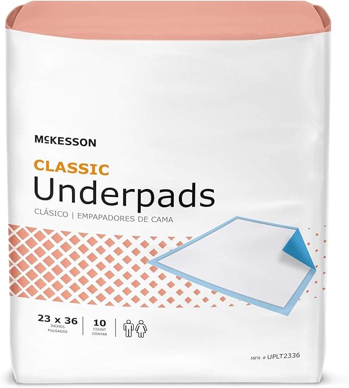 McKesson Classic Light Absorbency Underpad, 23 x 36 Inch - Bag of 10 - Image 1