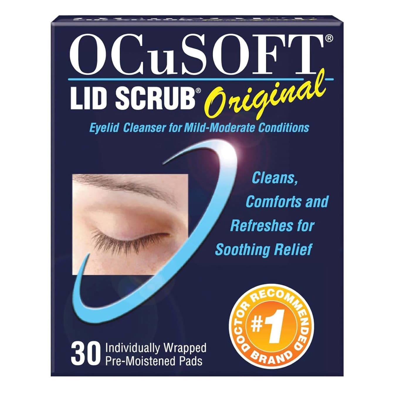 Ocusoft Original Eyelid Cleanser Scrub Wipes - Image 1