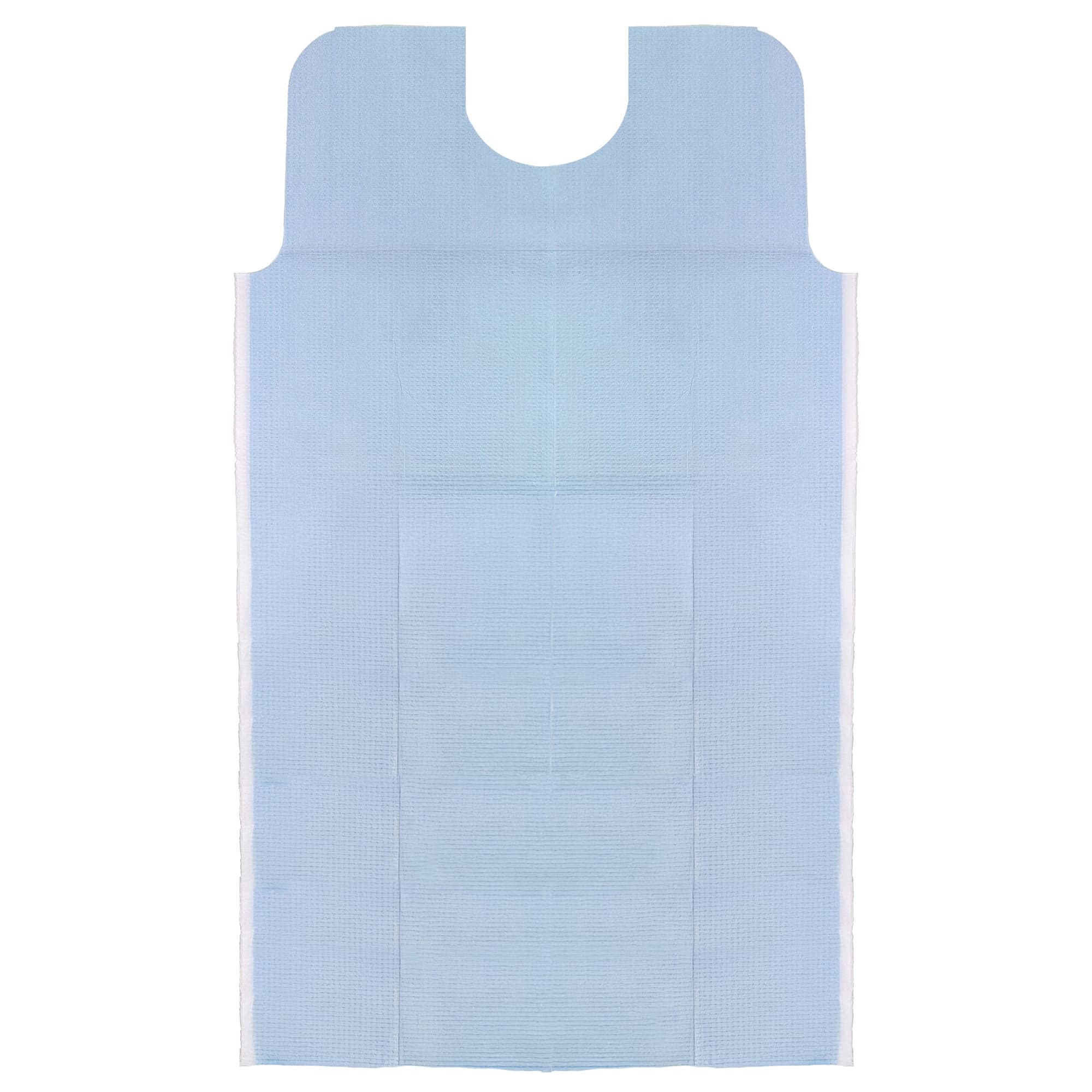 Tidi Adult Disposable Bib, Blue, 29 x 42 Inch - Case of 50 - Image 1