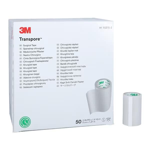 3M Transpore Medical Tape, 2 Inch x 1-1/2 Yard - Case of 250 - Image 1