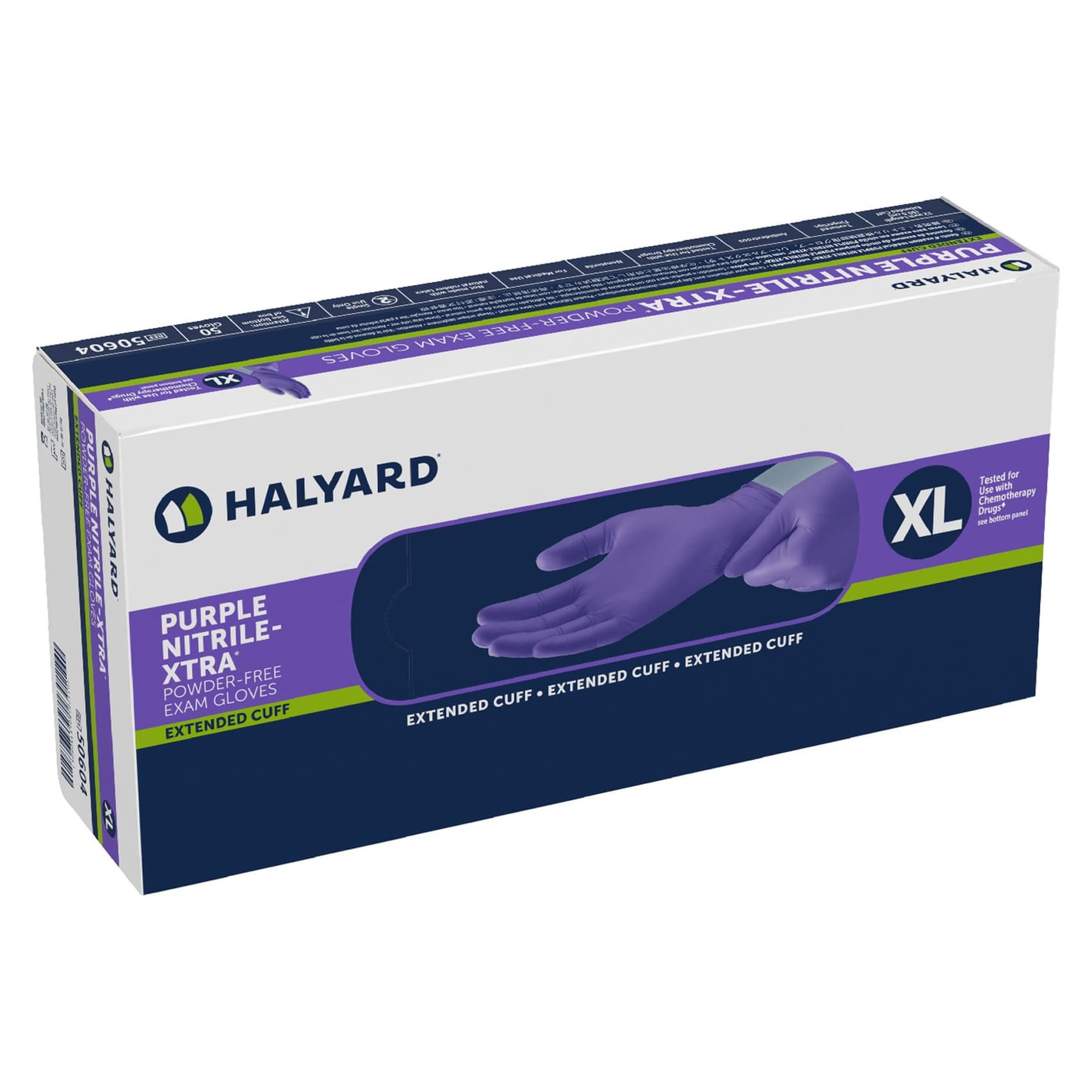 Halyard Purple Nitrile-Xtra Powder-Free Exam Gloves - Image 2