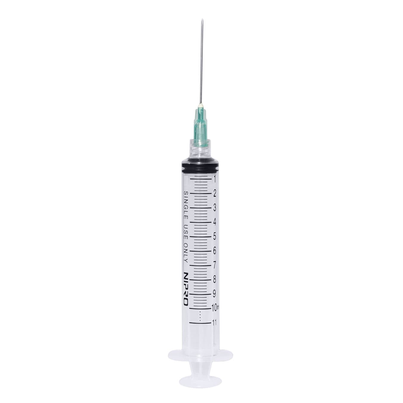Nipro Standard Hypodermic Syringe with Needle, 10 mL, 22 Gauge x 1 Inch - Case of 900 - Image 1