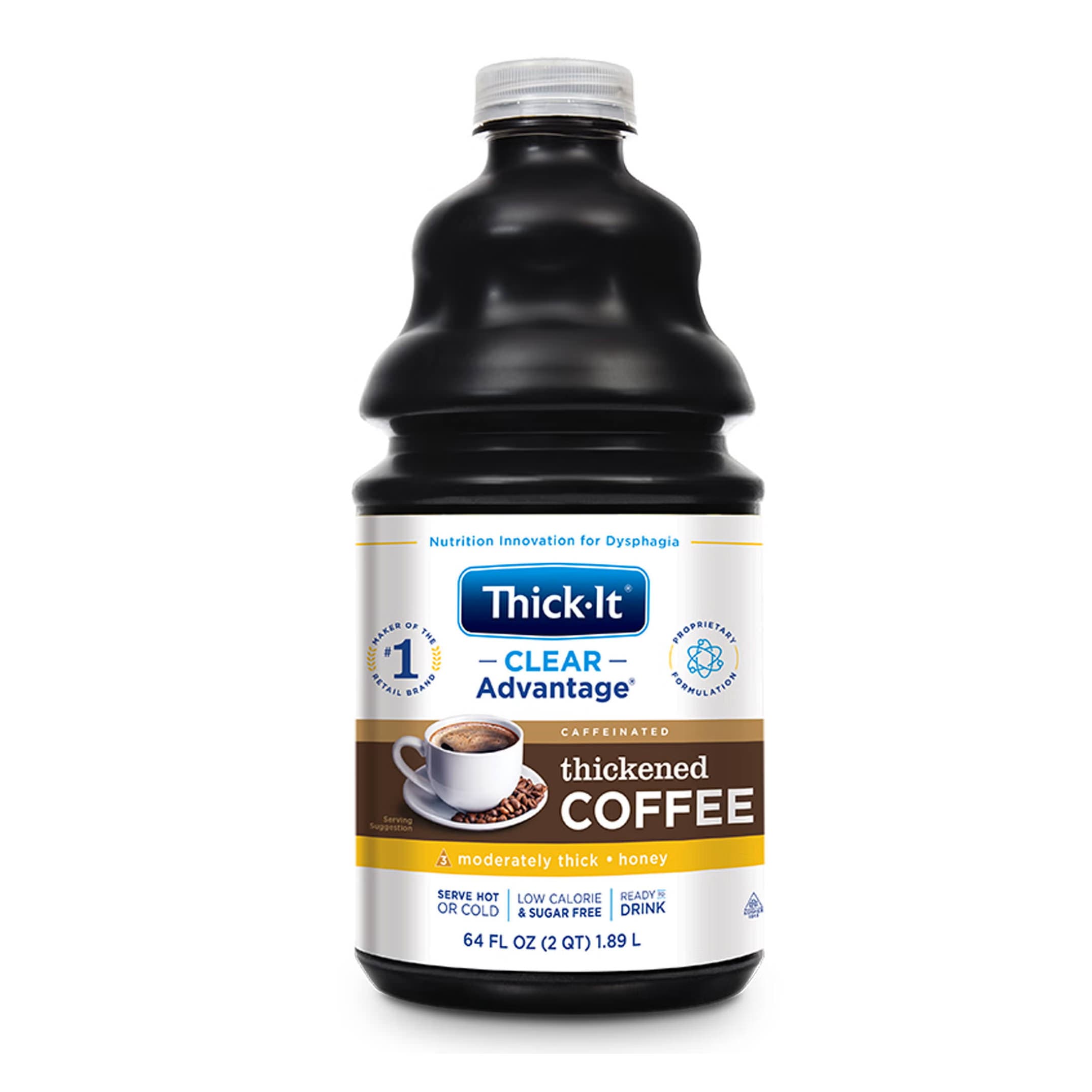 Thick-It Clear Advantage Honey Thickened Beverage, Coffee, 64 oz - Case of 4 - Image 1