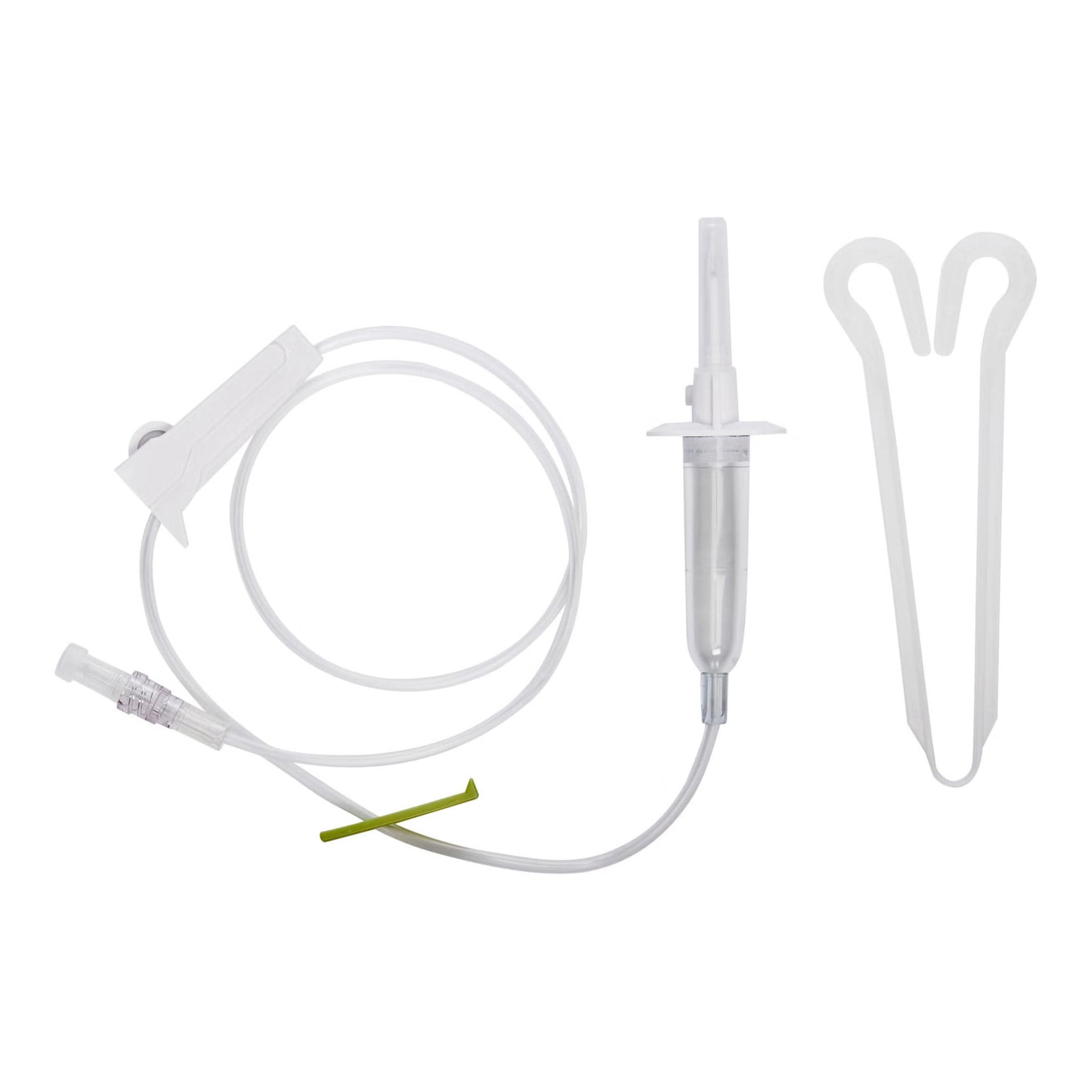 ICU Medical Secondary IV Administration Set Without Filter, Option-Lok Connector, Roller Clamp - Each - Image 1