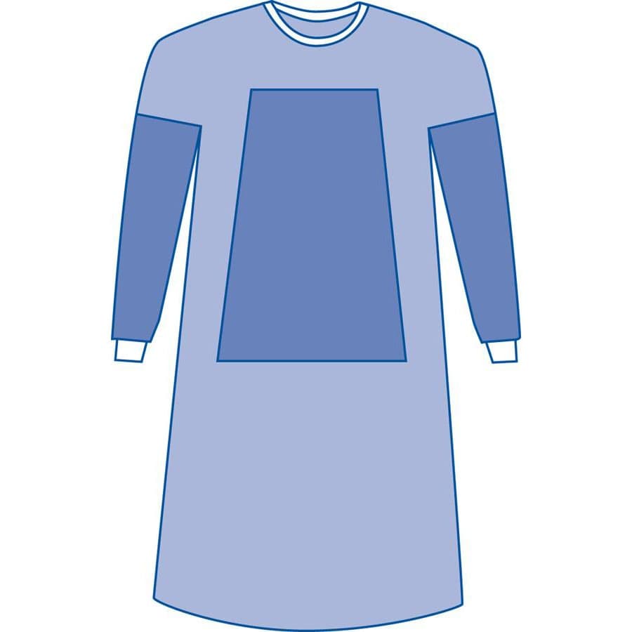 Medline Aurora Fabric-Reinforced Gown, Size L - Image 1