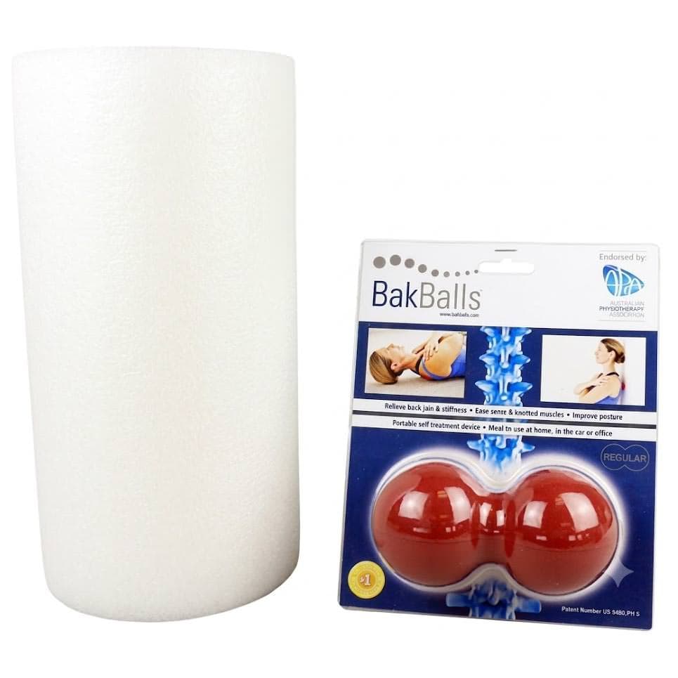 Bakballs Regular Mobility Kit, Red With White Foam Roller - Image 1