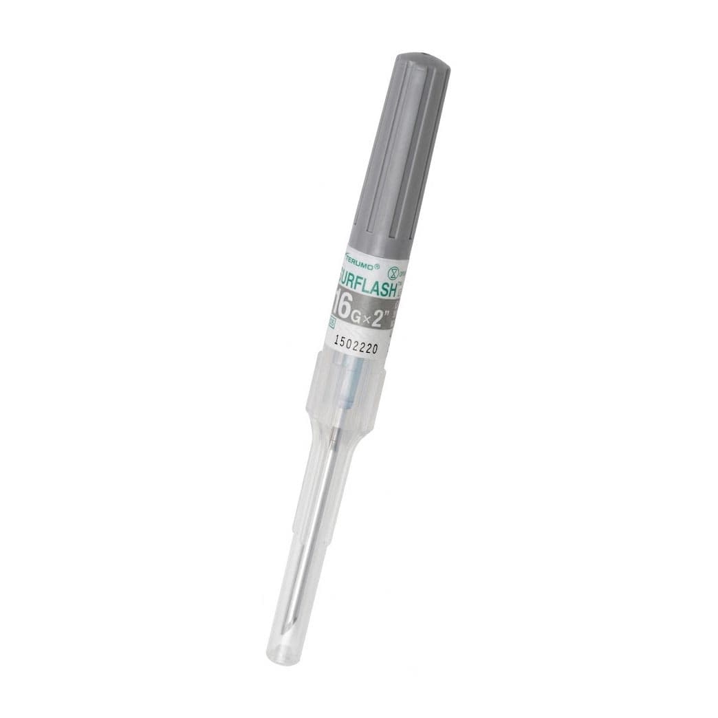 Terumo SurFlash Polyurethane IV Catheters, 16 Gauge, 2 Inch - Case of 200 - Image 1