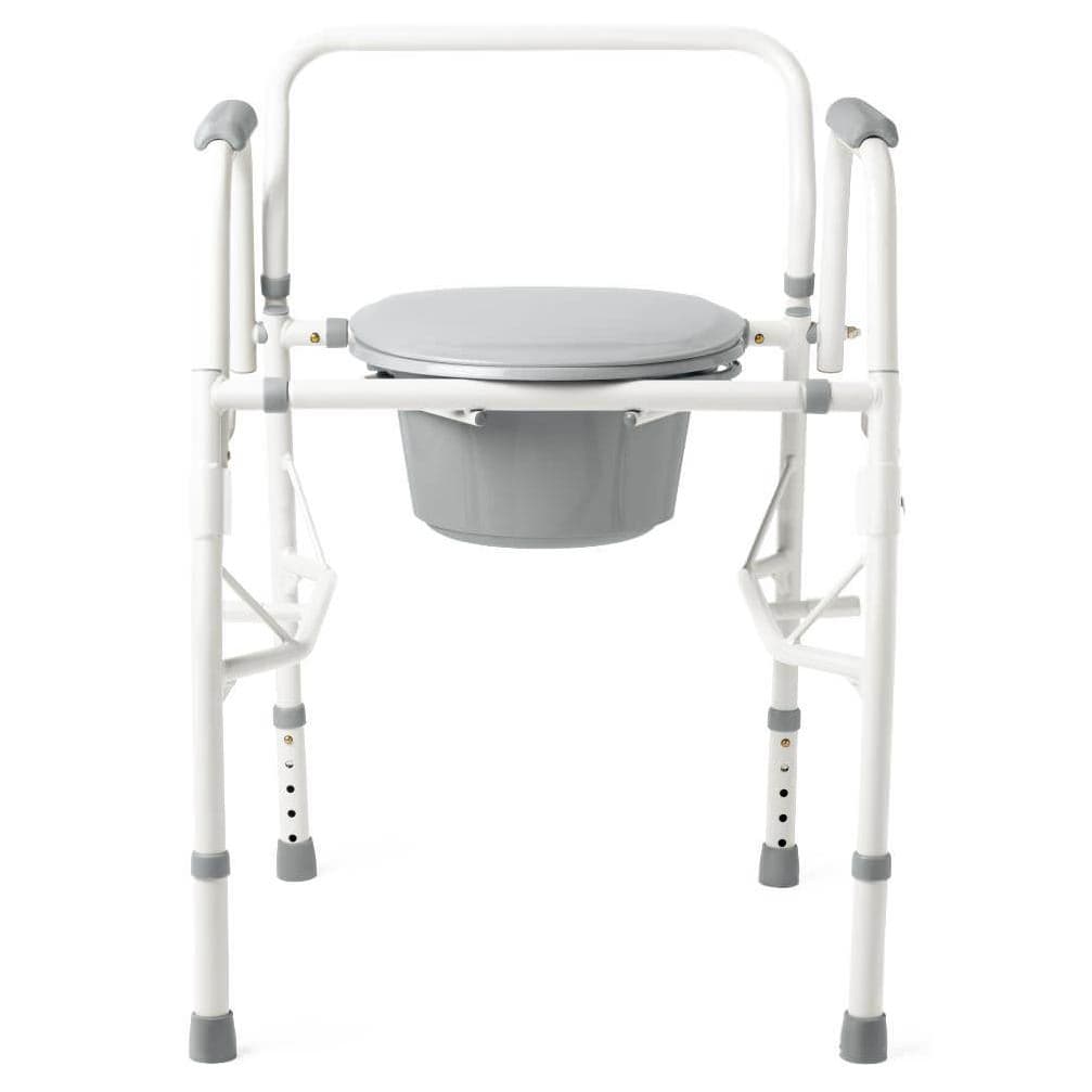 Medline Steel Drop-Arm Bedside Commode - Image 2