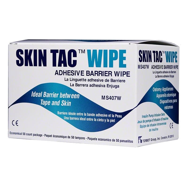Atos Skin Tac Adhesive Barrier Wipes - Box of 50
