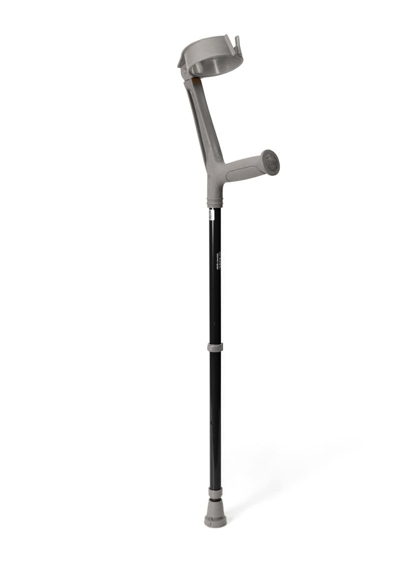 Walk Easy adult forearm articulated crutches with 4" full cuff (pair) - Black - Image 1