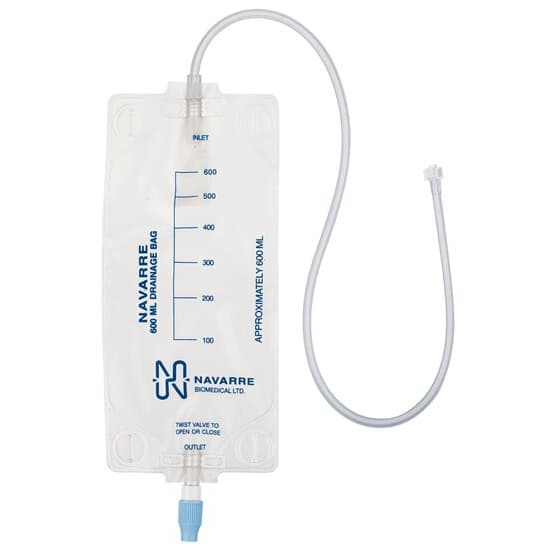 Bard Acess Systems Navarre Universal Gravity Drainage Bag, 600mL - Case of 10 - Image 1