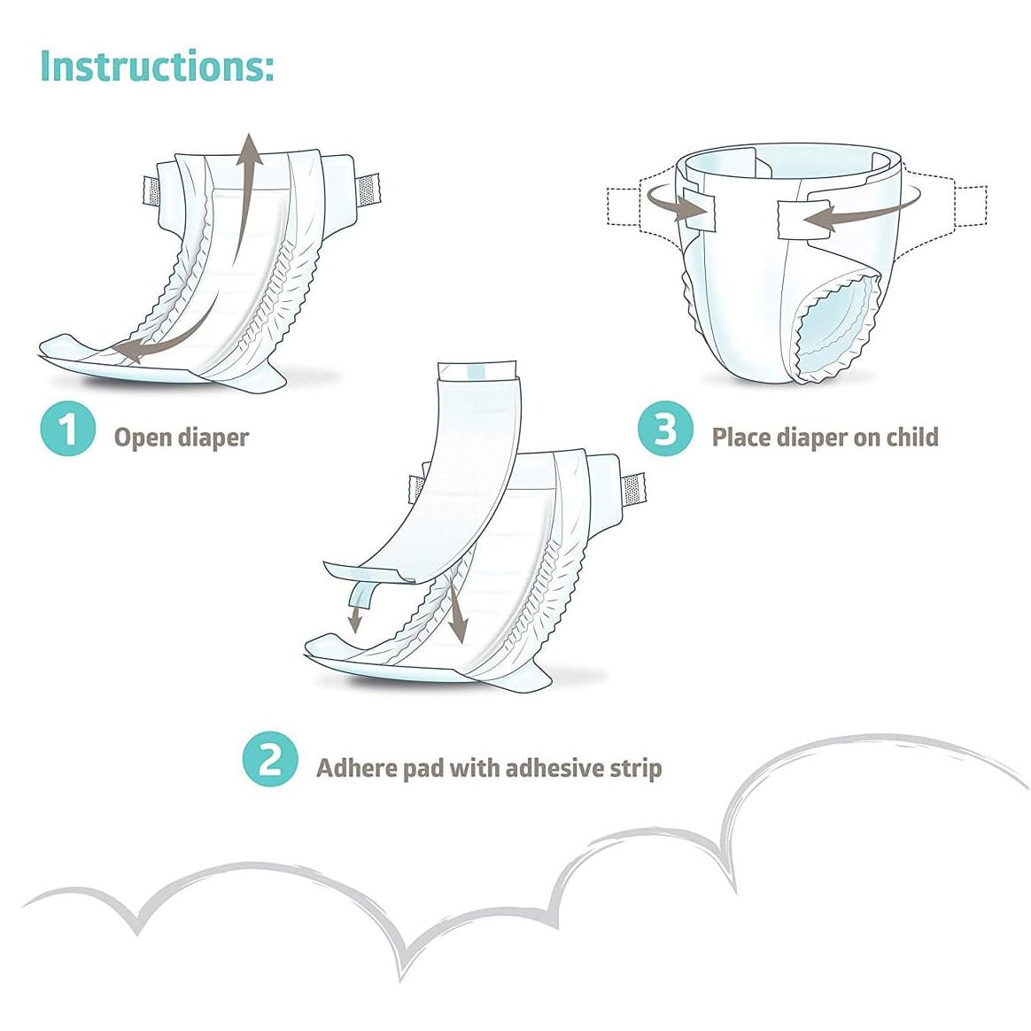 Medline Thin Booster Diaper Liner, 3.5 x 11.5 Inch - Image 3