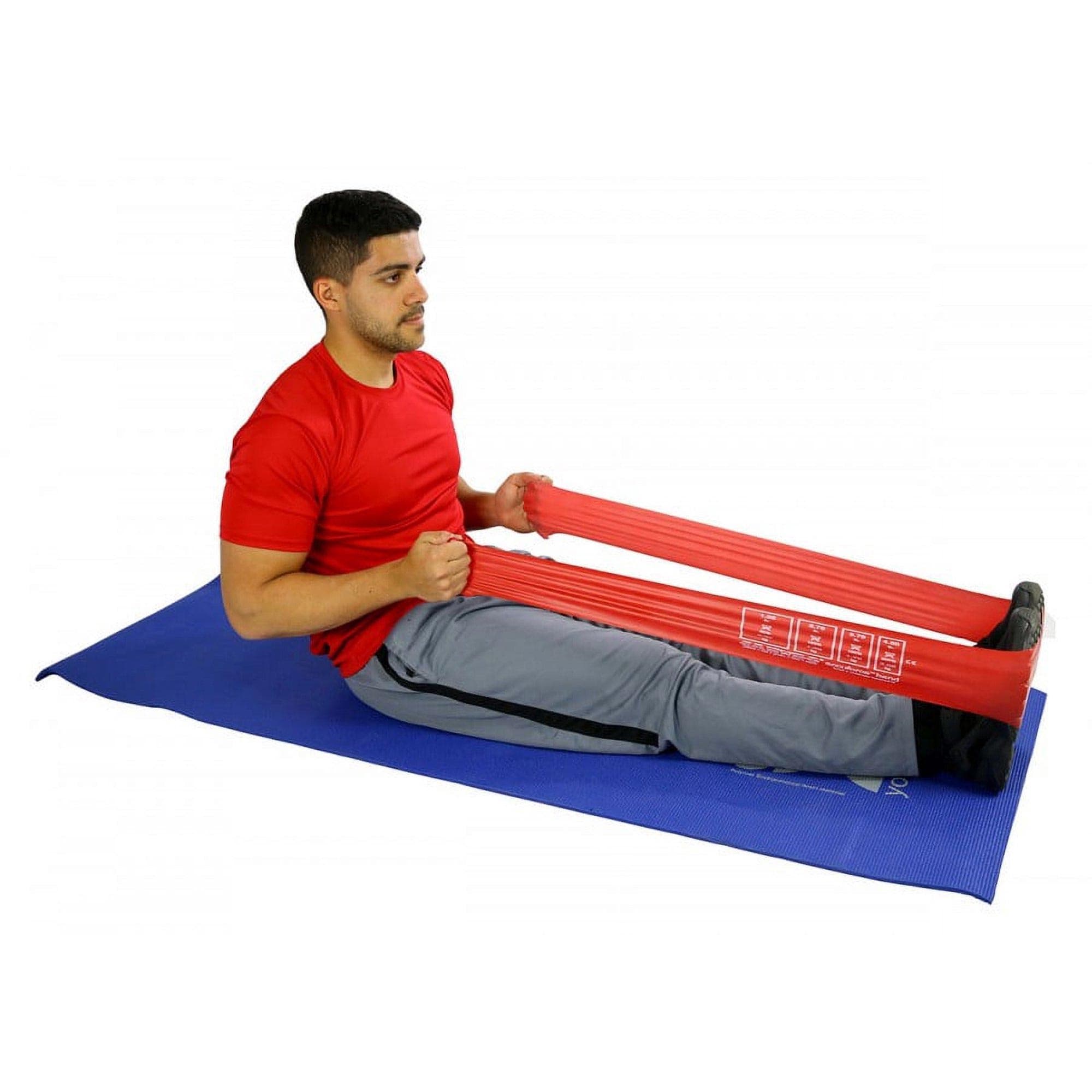 Cando Accu-Force 50 Yard Exercise Band Set with Rack - Image 2