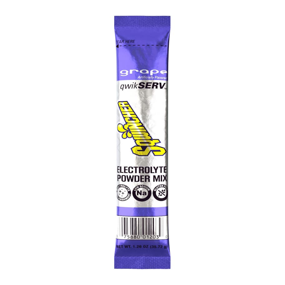 Sqwincher QwikServ Oral Electrolyte Solution, Grape, 1.26 oz - Case of 100 - Image 1