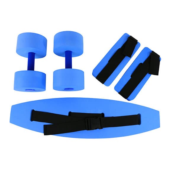 Cando Aquatic Exercise Kit, Deluxe, Medium, Blue - Image 1