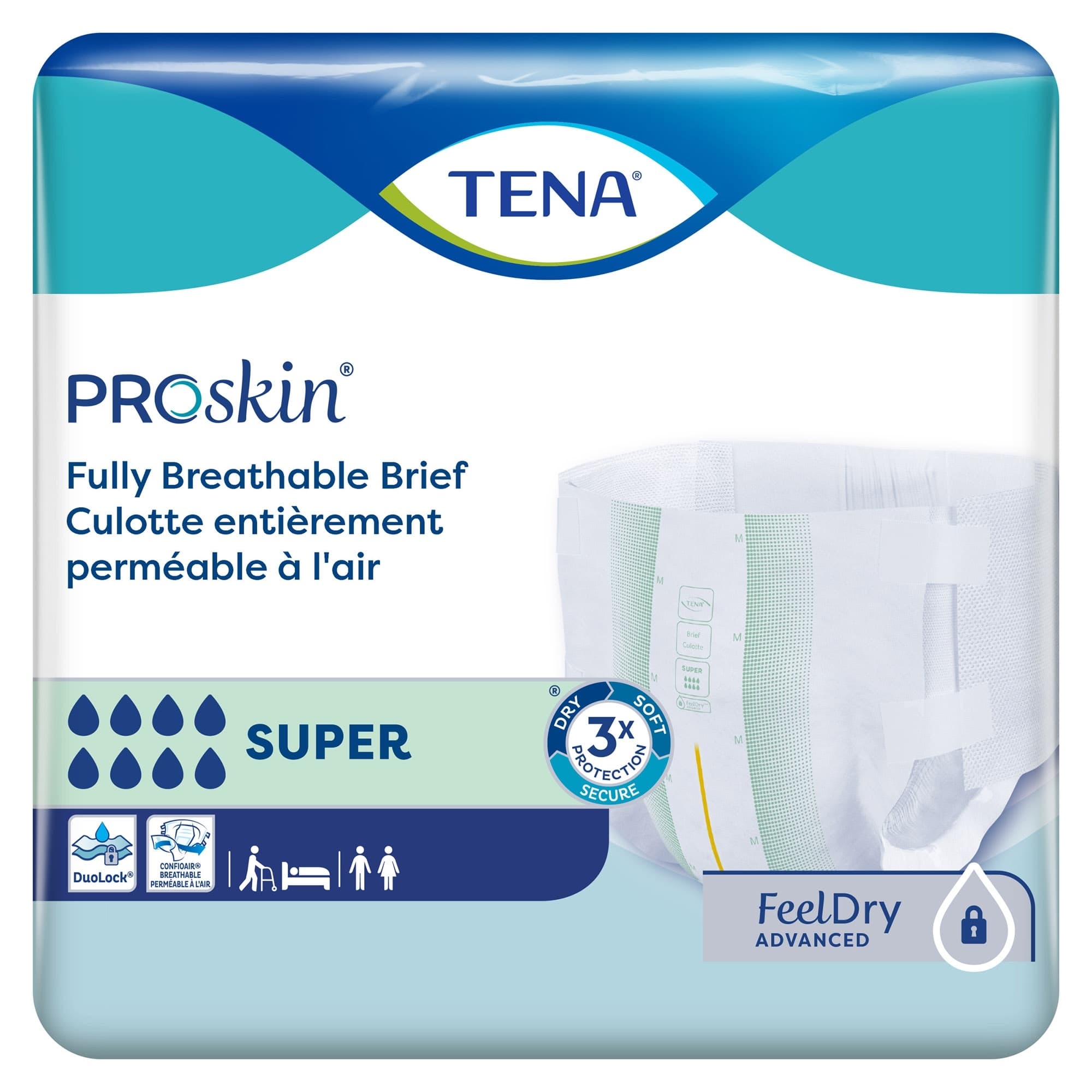 TENA ProSkin Super Unisex Brief Heavy Absorbency