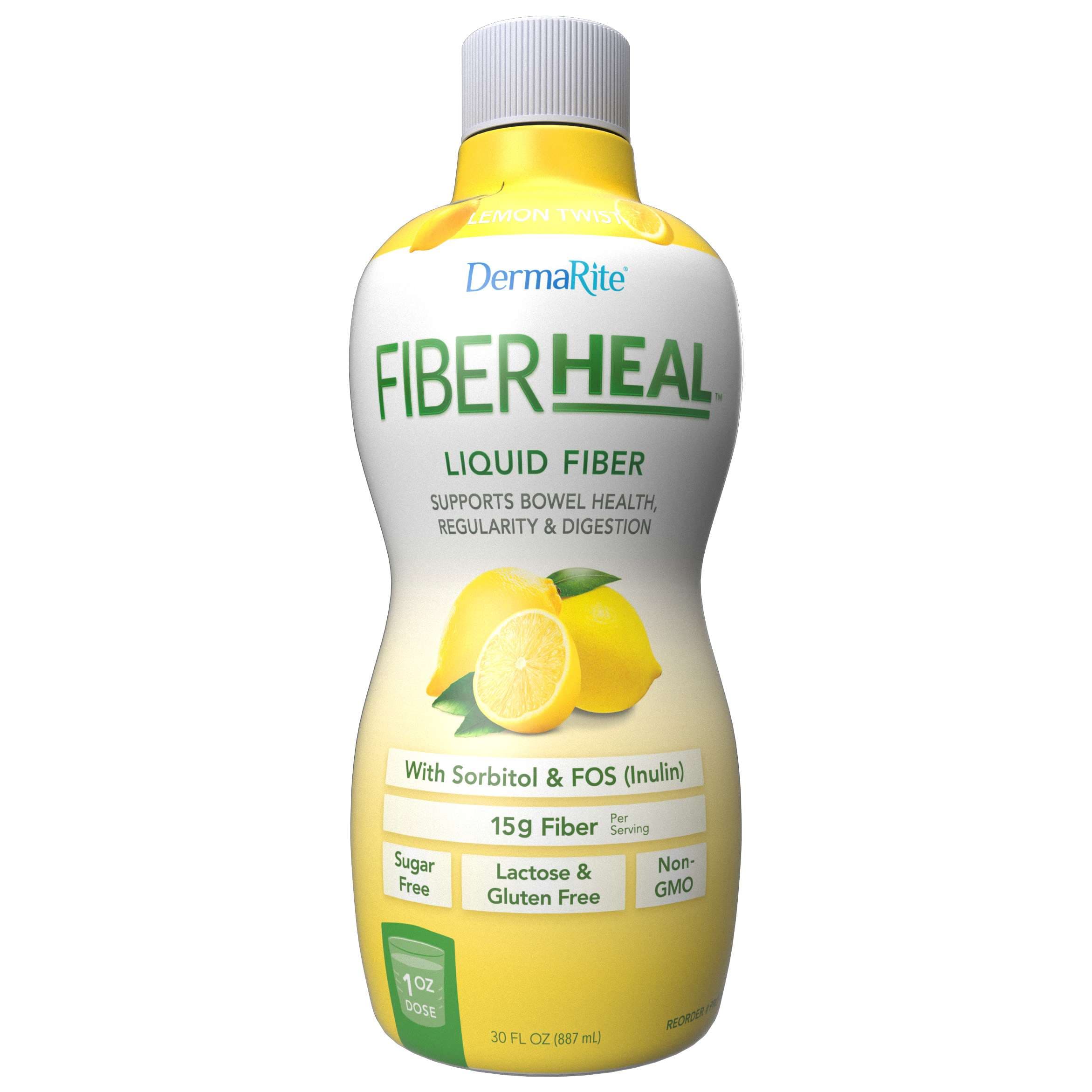 FiberHeal Oral Protein Supplement, Lemon Twist, 30 oz - Case of 6 - Image 1