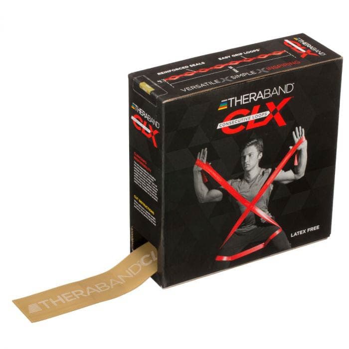 TheraBand CLX Resistance Band with Loops 25 Yard Elite Gold - Image 1