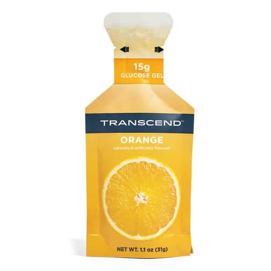 Transcend Orange Flavor Glucose Supplement Gel, 15 Gram