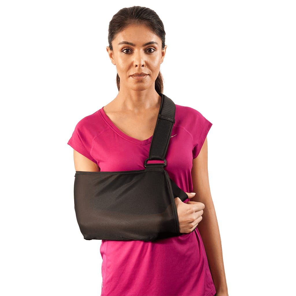 Breg Essential Shoulder Immobilizer, Black, Large - Each - Image 1