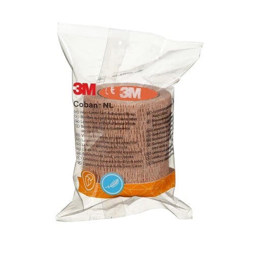 3M Coban NL Cohesive Bandage Tan NonSterile, 2 Inch x 2 Yard - Bag of 1 - Image 1