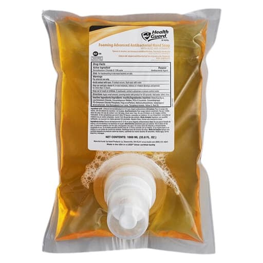 HealthGuard Antibacterial Foaming Soap Dispenser Refill, 1000 mL - Case of 6 - Image 1