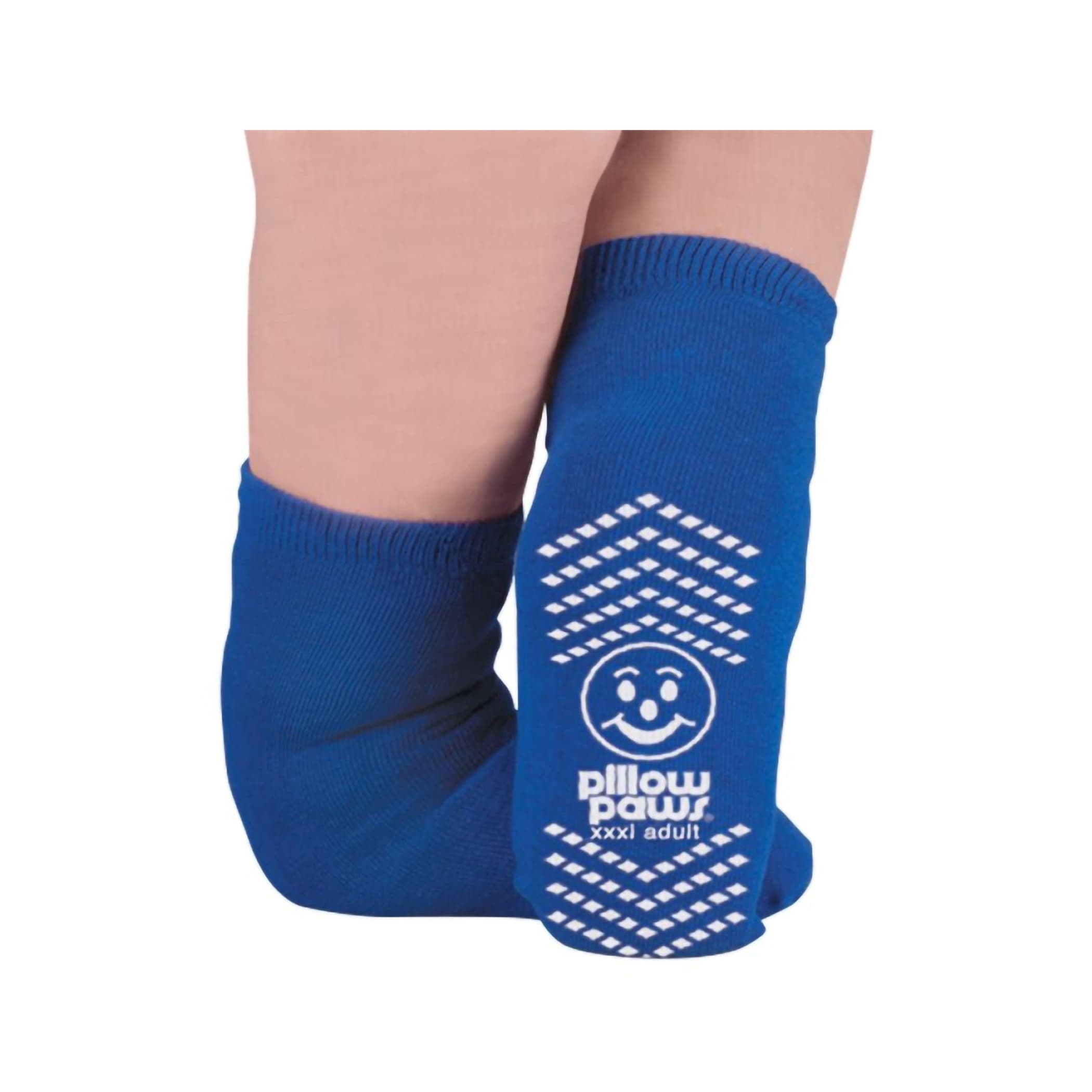 Principle Reusable Ankle High Terry Cloth Slipper Socks, 3X-Large, Royal Blue - Case of 48 - Image 1