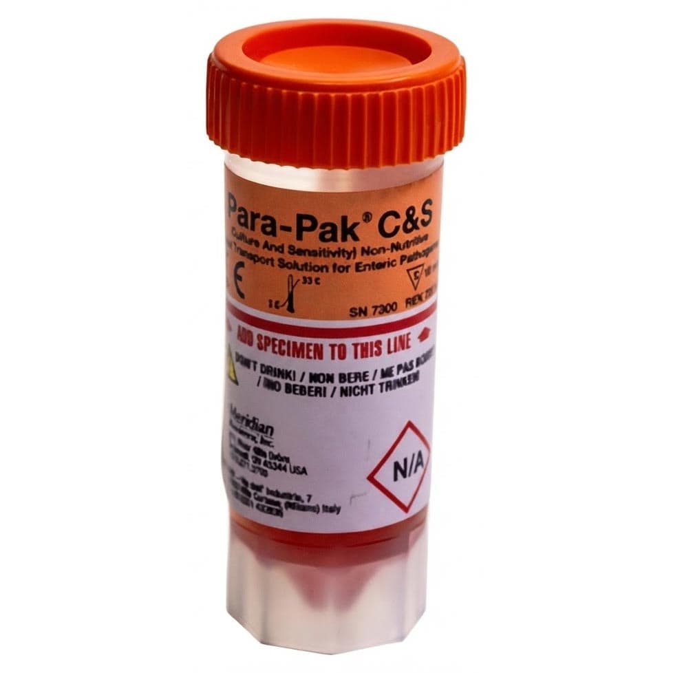 Para-Pak Single-Vial C and S NonSterile Stool Specimen Container, Disposable