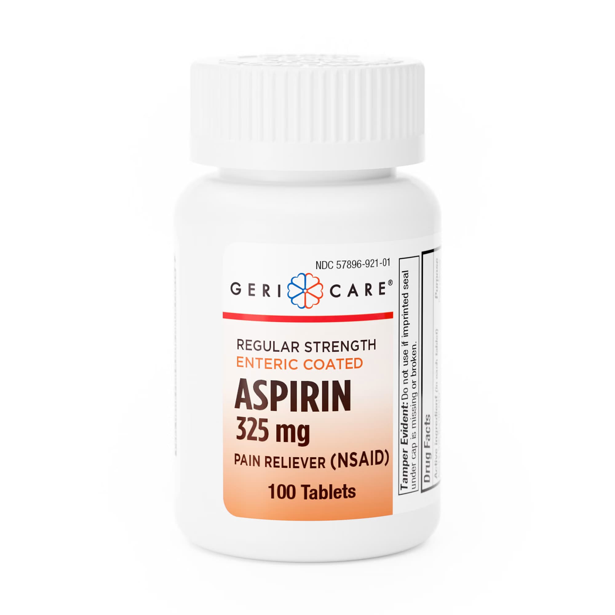 Geri-Care Pain Reliever Aspirin Tablet, Regular Strength - Case of 1200 - Image 1