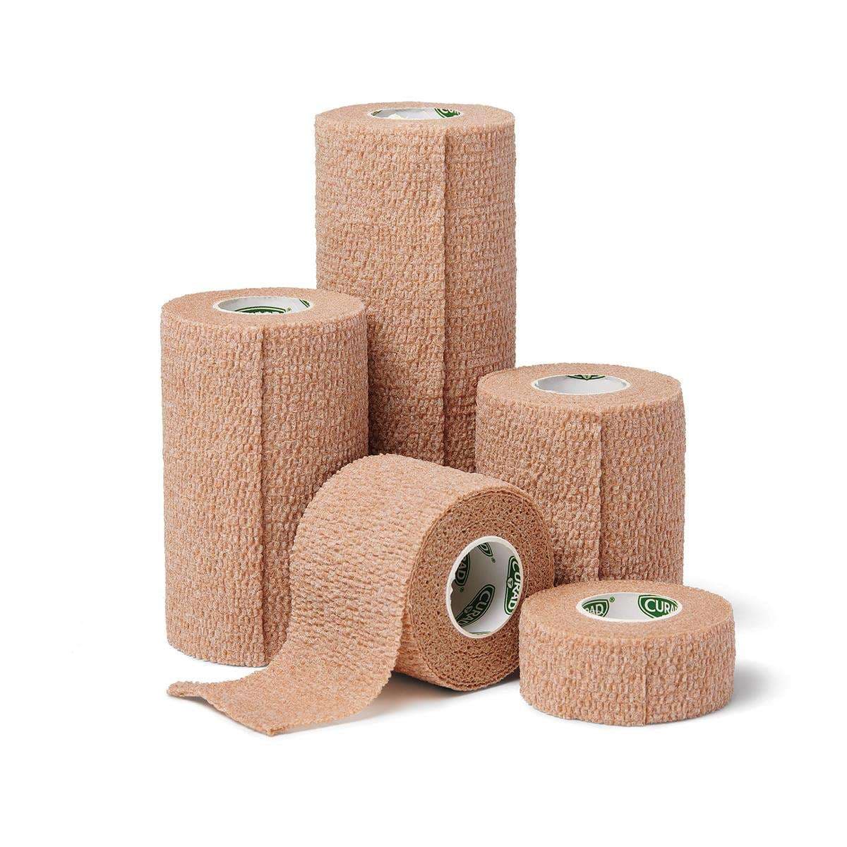 Medline CURAD Premium Self-Adherent Wraps, 4" x 5 yd - Case of 18 - Image 1