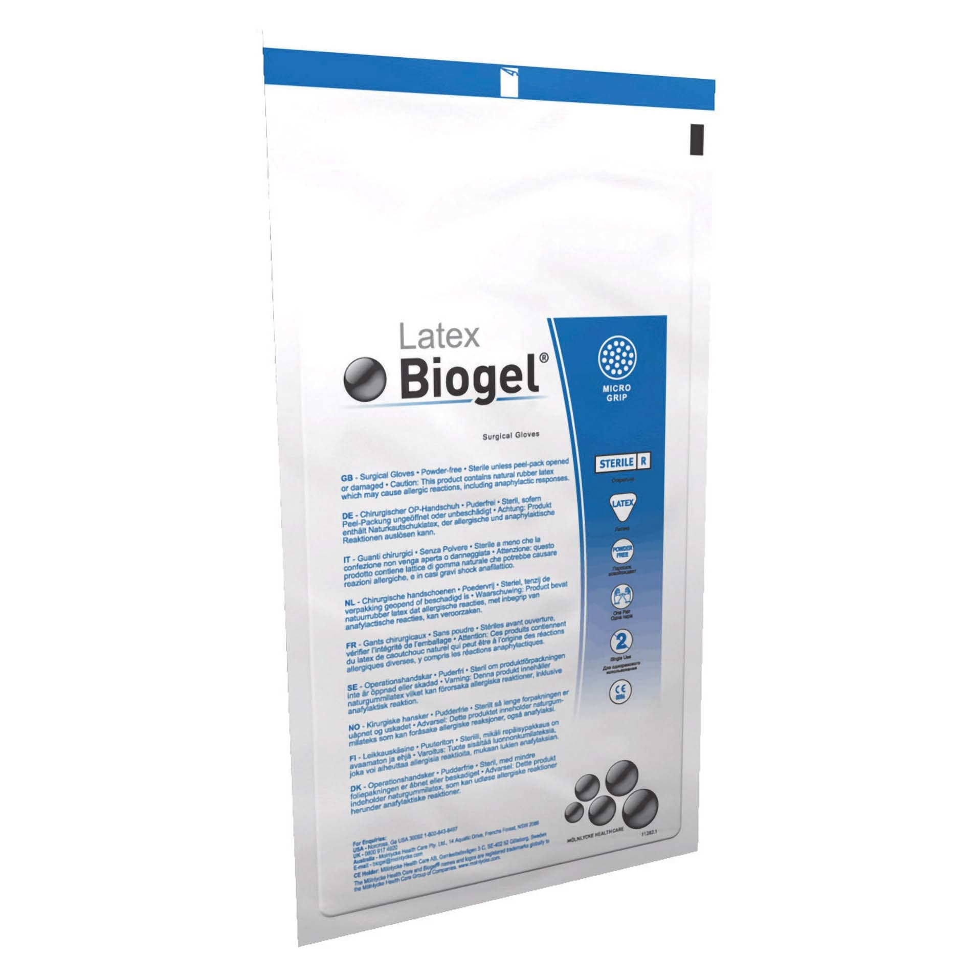 Biogel M Sterile Latex Surgical Gloves, Size 8 - Box of 50 - Image 1