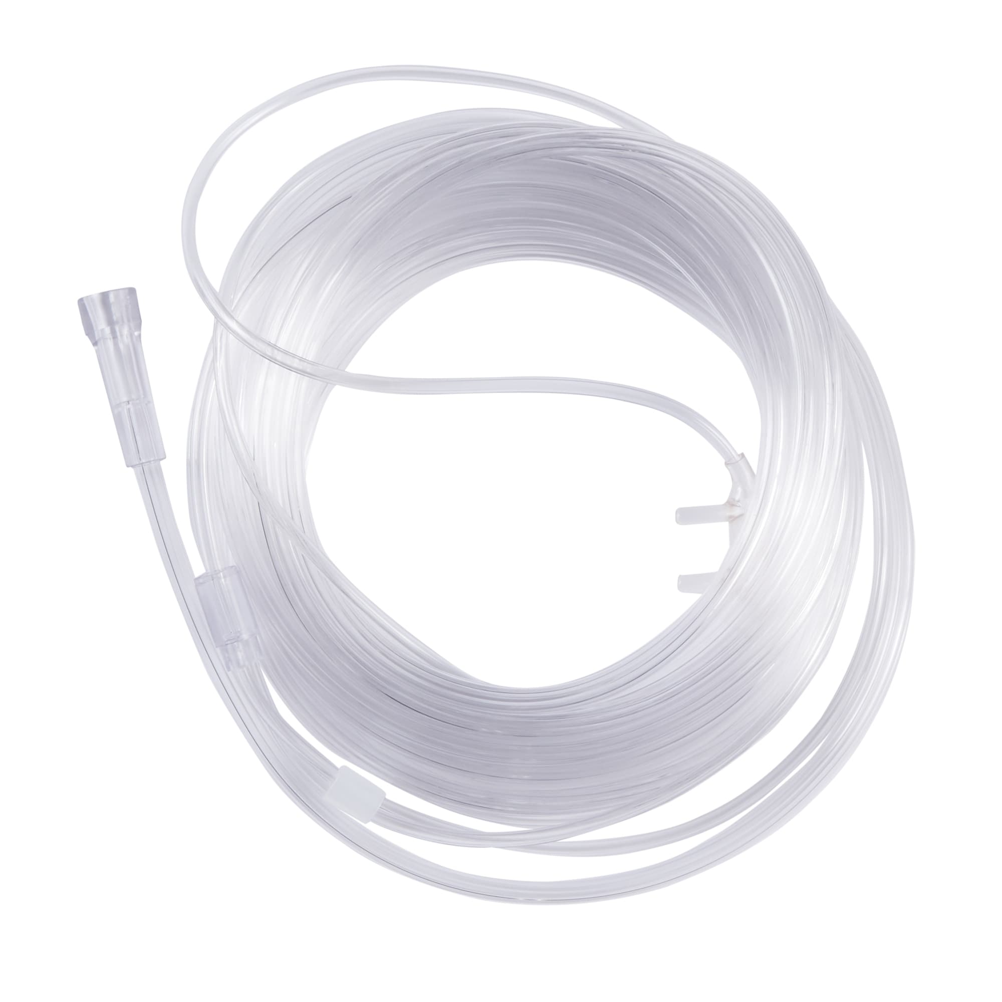 McKesson Adult Nasal Cannula, Standard Connector, Straight Tip, 14 ft. Clear Tubing - Each - Image 1