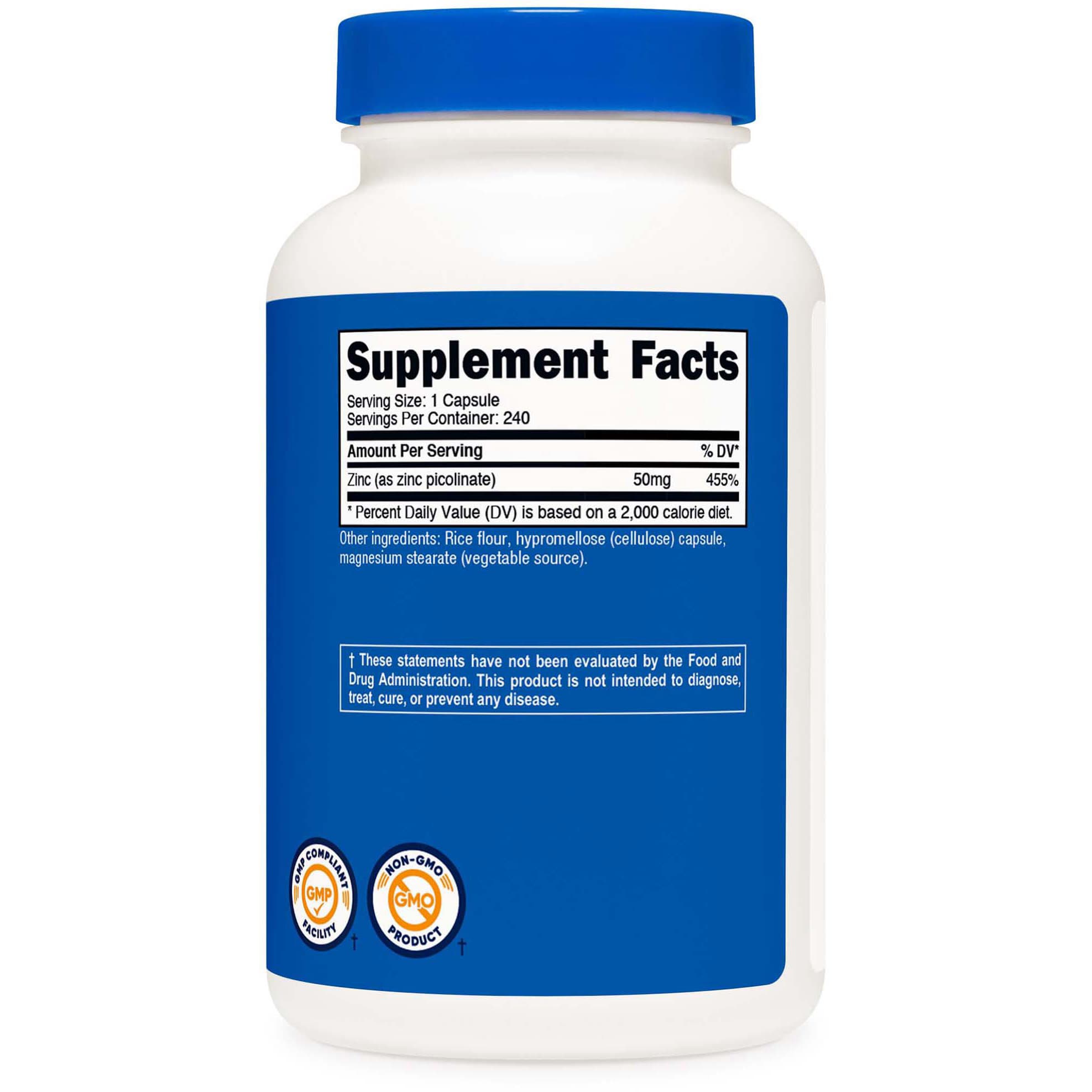 Nutricost Zinc Picolinate Capsules - Image 2