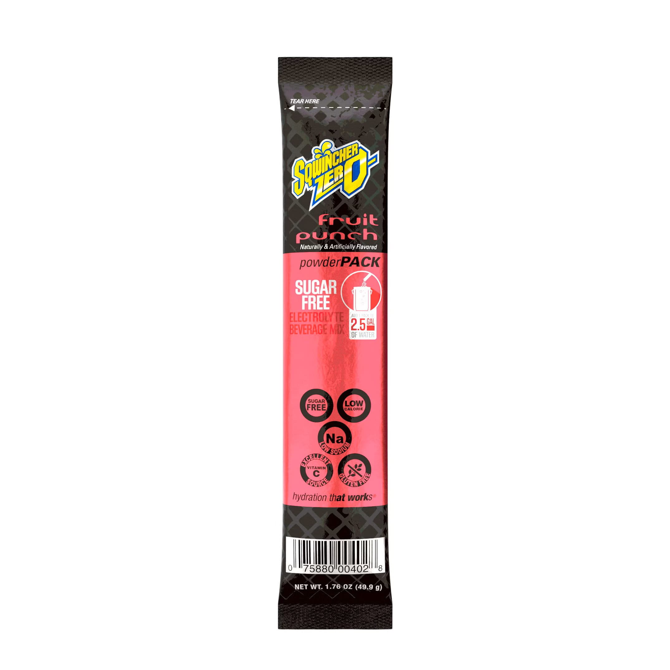 Sqwincher Zero Electrolyte Replenishment Drink Mix, Fruit Punch - Case of 32 - Image 1