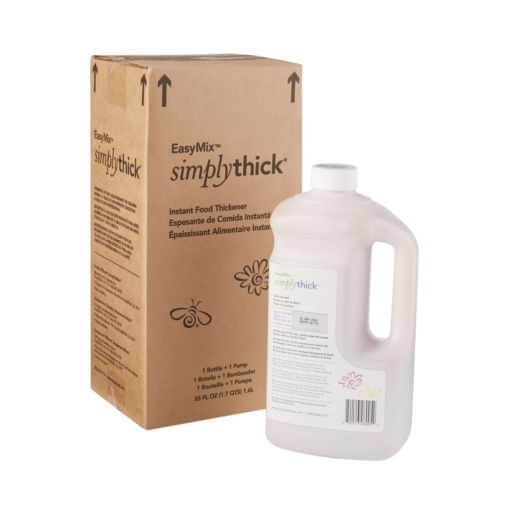 SimplyThick Easy Mix Instant Food and Beverage Thickener, 1.6L Bottle with Pump - Image 4